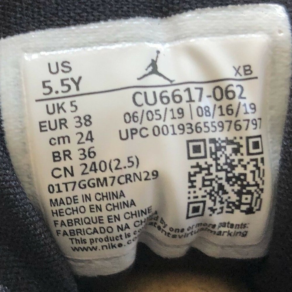 Nike Air Jordan 1 Mid Fearless GS Bred Red Black K - Picture 7 of 7